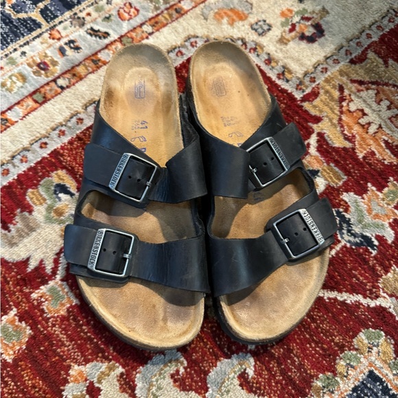 Birkenstock Other - Birkenstock Arizona Black Leather Sandals 41 Women’s Size 10 Men’s Size 8